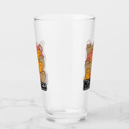 Verre Cute Kitties Design - Cat Art adorable (Droite)