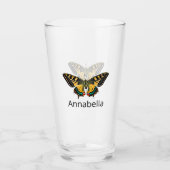 Verre Cute Modern Photography Butterfly Ajouter un nom (Devant)