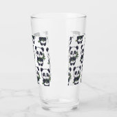 Verre Cute Panda Drinking Glass – Seamless Pattern (Gauche)