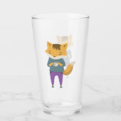 Verre Cute renard avec tasse de thé (Dos)