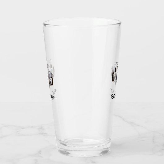 Verre Cute Retro Car Black ajouter Nom (Droite)