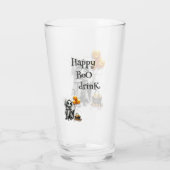 Verre Cute Skeleton Girl with Pumpkin Balloons  (Dos)