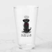 Verre Cute Spoten Rotten Black Labrador Retriever Chien (Devant)