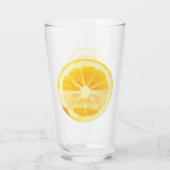 VERRE CUTE TENDANCE JAUNE COUPE LÉMON FRUIT NOM PERSONNA (Dos)