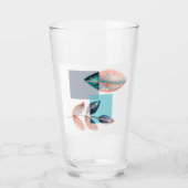 Verre Cyan Red Leaf (Devant)