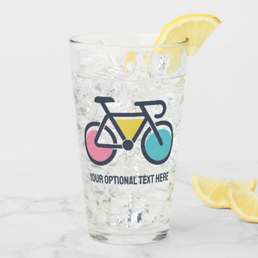 Verre Cyclisme de texte personnalisé (Dos glace)