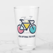 Verre Cyclisme de texte personnalisé (Devant)