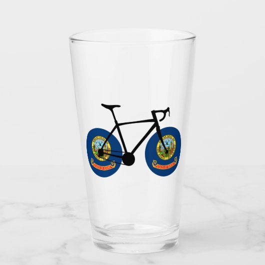 Verre Cyclisme sur le drapeau de l'Idaho (Devant)