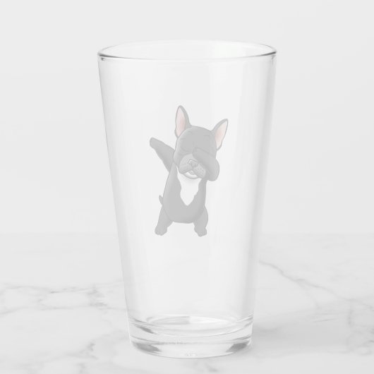 Verre Dabbing mignon Français Bulldog (Dos)