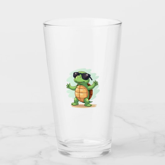Verre Dabbing Sea Turtle Amoureux des animaux Sauvez Les (Devant)
