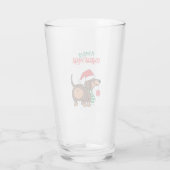 Verre Dachshund Chien mignonne Joyeux Noël (Dos)