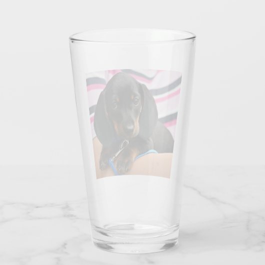 Verre dachshund-chiot mignon (Dos)