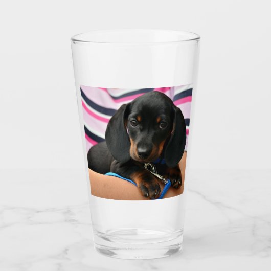 Verre dachshund-chiot mignon (Devant)