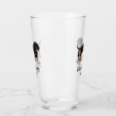 Verre Dachshund Maman (S noir & tan) Mignonne maman chie (Gauche)