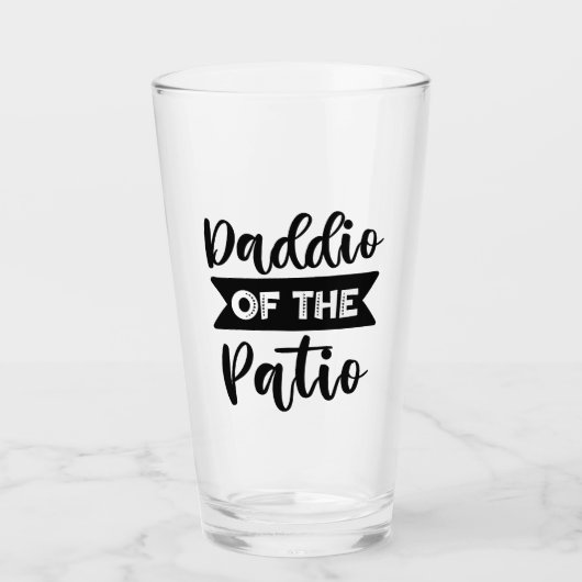Verre Daddio of the Patio Cool Father's Day Funny Dad  (Devant)