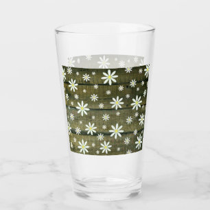 Verre Daisis Rustique Barne Planche Daisy Flower