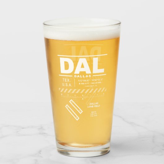 Verre Dallas Love Field Airport DAL (Dos (rempli))