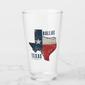 Verre Dallas Texas State Map Indicateur (Devant)