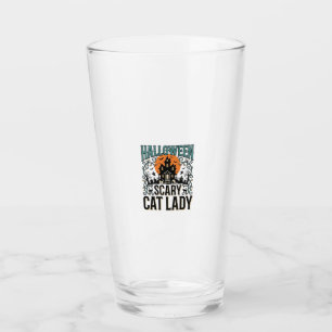 Verre Dame de chat Halloween Maison hantée effrayante Vi