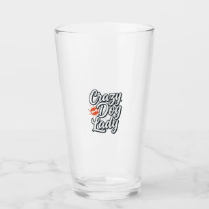 Verre Dame de Chien Folle Conception de Typographie d'Am