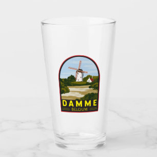 Verre Damme Belgique Retro Travel Art Vintage