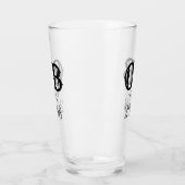 Verre d'anniversaire avec initiale de monogramme (Gauche)