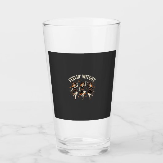 Verre Danse de sorcière Halloween Feelin’ Witchy (Devant)