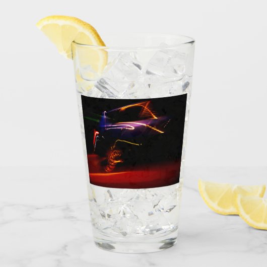 Verre danse de voiture violette (Devant glace)