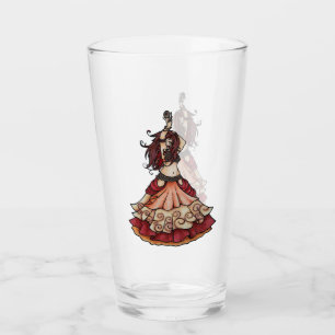 Verre Danseur du ventre d'émbre avec zills