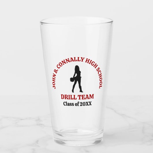 Verre Danseuse de l'équipe de drill de l'école secondair (Devant)