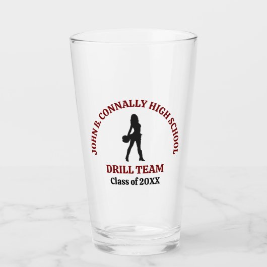 Verre Danseuse de l'équipe de drill de l'école secondair (Devant)