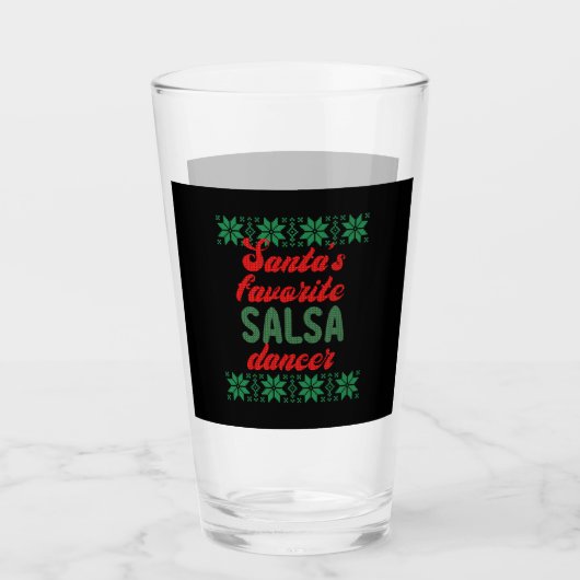 Verre Danseuse de salsa Vilaine cadeau de Noël de Noël (Devant)