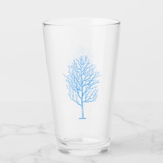 Verre d'arbre d'hiver bleu (Devant)