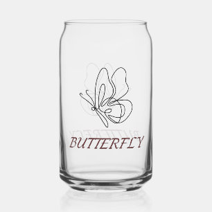 Verre d'art papillon