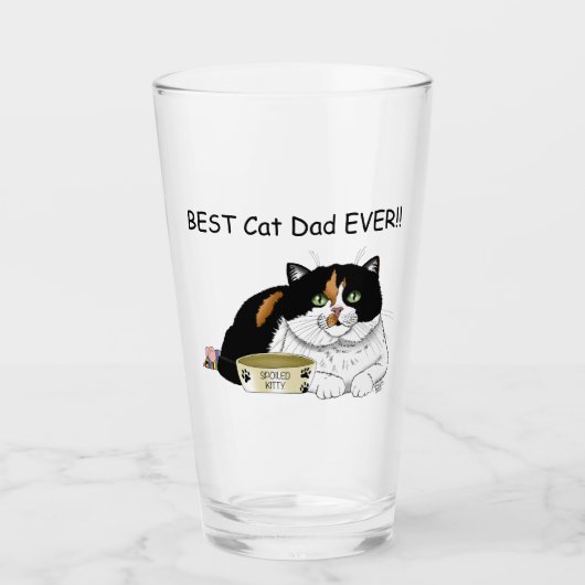 Verre Dat du père Calico Chat (Devant)