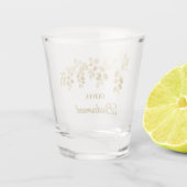 Verre d'attaque moderne Floral Or (Dos)