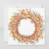 Verre d'automne Thanksgiving Dîner Invitation (Dos)