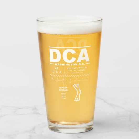 Verre DCA de l'aéroport national Reagan (Dos (rempli))