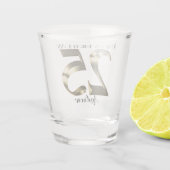 Verre de 25e anniversaire en or métallique (Dos)