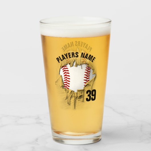 Verre de baseball déchiré (Devant (rempli))