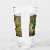 Verre De beaux chevaux dans le champ de tournesols (Droite)