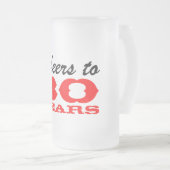 Verre de bière 80e anniversaire | Mug cadeau pour  (Devant droit)