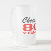 Verre de bière 80e anniversaire | Mug cadeau pour  (Devant gauche)