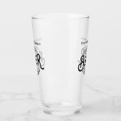 Verre de bière à logo manuscrit personnalisé (Gauche)