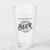 Verre de bière à logo manuscrit personnalisé (Devant)