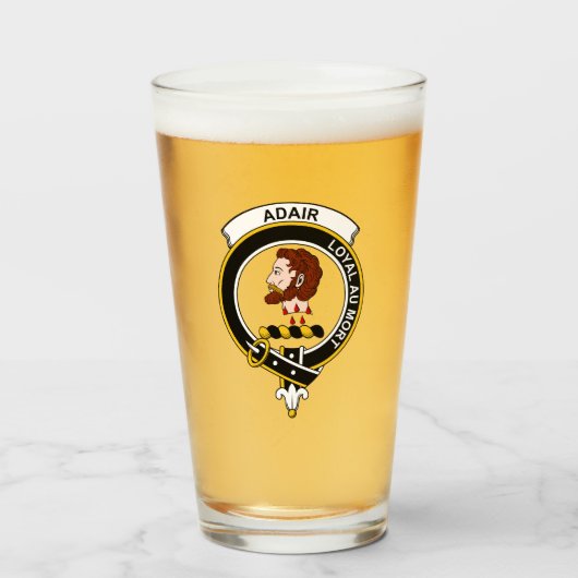 Verre de bière Clan Adair (Devant (rempli))