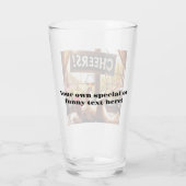 Verre de bière coq ivre drôle (Dos)