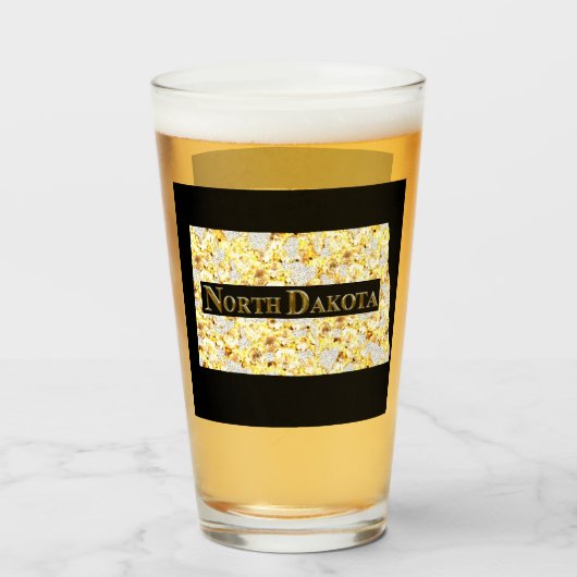 VERRE DE BIÈRE DAKOTA NORD (Devant (rempli))