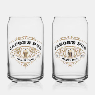 Verre de bière de brasserie personnalisée
