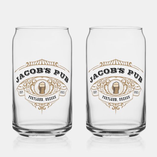 Verre de bière de brasserie personnalisée (Recto)